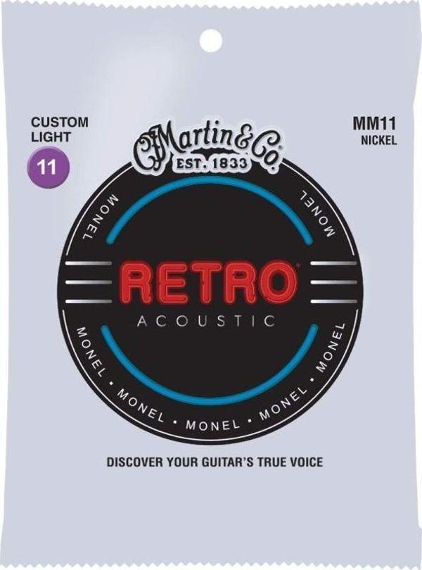Martin Co Retro (MM11) 011-.052 Custom Light  Akustik Gitar Teli - Image 1