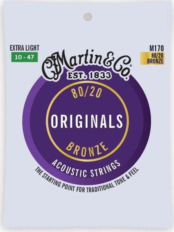 Martin M170 "Original M170" Bronze Akustik Gitar Teli Extra Light 10-47 - Image 1