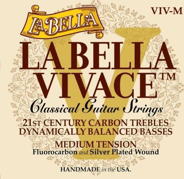 La Bella Vivace Karbon Naylon Medium Tension Klasik Gitar Teli - Image 1