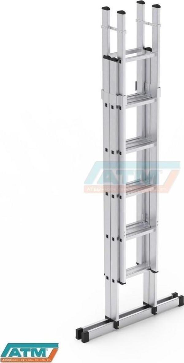 2*4=8+2=10 MT 65X25 ÇİFT SÜRGÜLÜ MERDİVEN - Image 1
