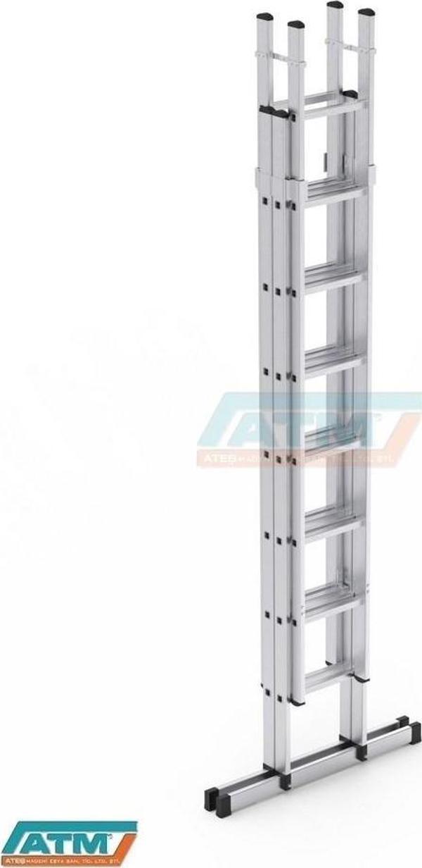 2,5*4=10+2=12 MT 80X25 ÇİFT SÜRGÜLÜ MERDİVEN - Image 1