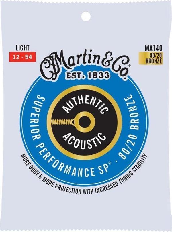 Martin Ca MA140 SP 80/20 Bronze Akustik Gitar Teli (Light 12-54) - Image 1