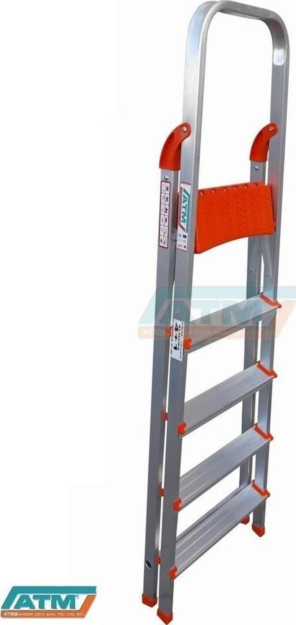 ALMERA 4+1 TEK ÇIKIŞLI ALUMİNYUM MERDİVEN - Image 1
