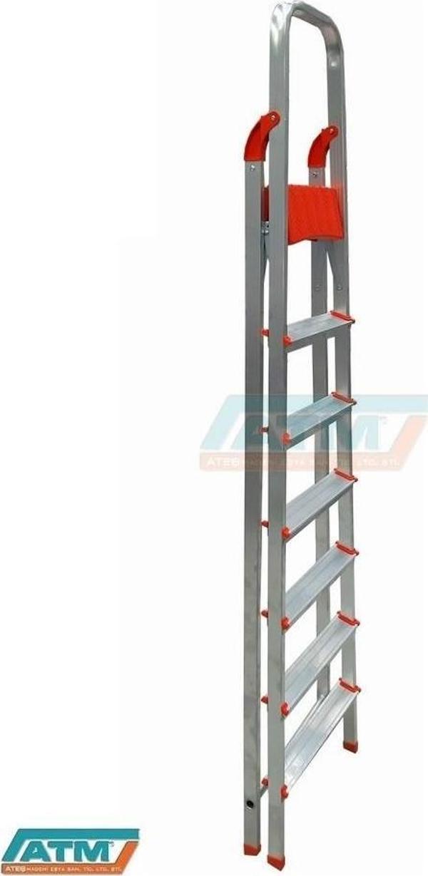ALMERA 6+1 TEK ÇIKIŞLI ALUMİNYUM MERDİVEN - Image 1