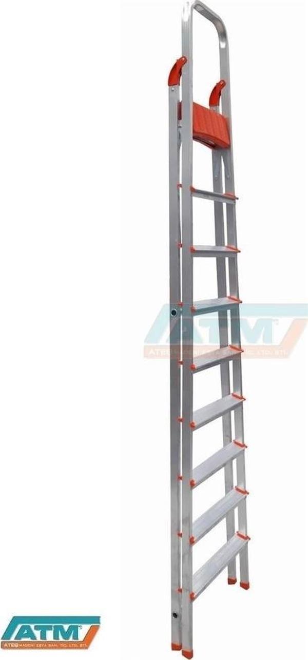 ALMERA 8+1 TEK ÇIKIŞLI ALUMİNYUM MERDİVEN - Image 1