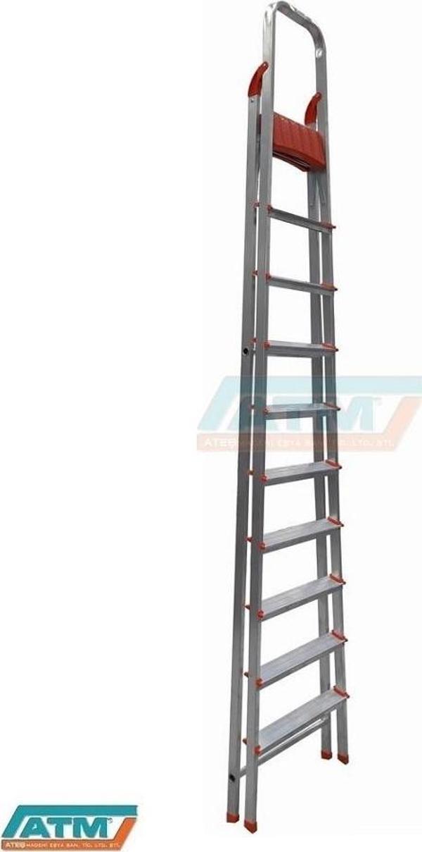ALMERA 9+1 TEK ÇIKIŞLI ALUMİNYUM MERDİVEN - Image 1