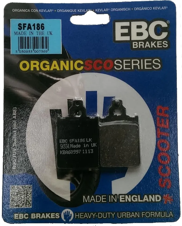 Ebc Sfa186 1994-1997 Piaggio Skipper 150 Uyumlu Arka Fren Balatası Organik Balata - Image 1