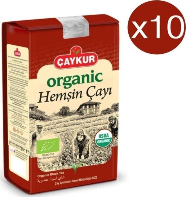 Çaykur Organik Hemşin Çayı 400 Gr X 10 Adet Karton Kutu - Image 1