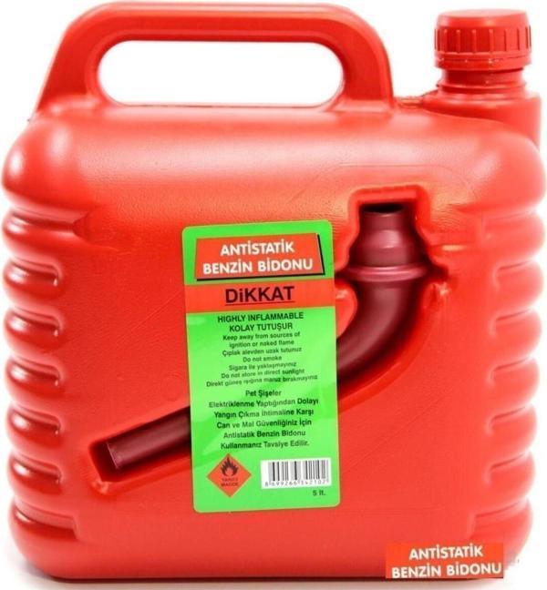 Benzin Bidonu 5 Litre Gagalı Antistatic Çok Amaçlı Taşıma Bidonu - Image 1