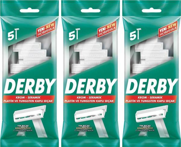 Derby Tek Bıçaklı 5 li Poşet x 3 Adet - Image 1