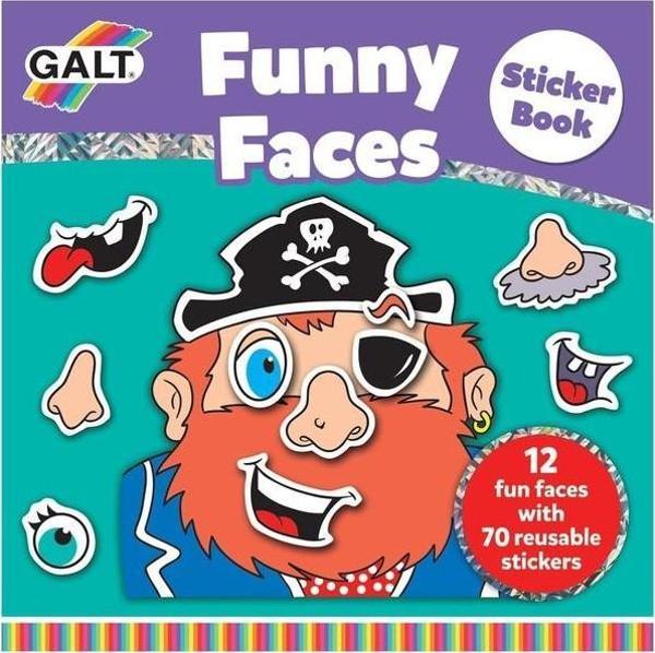 Galt Funny Faces Sticker Book - Image 1