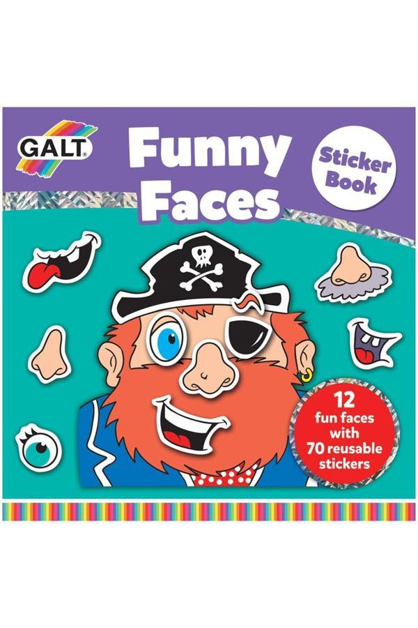 Galt Funny Faces Sticker Book - Image 1