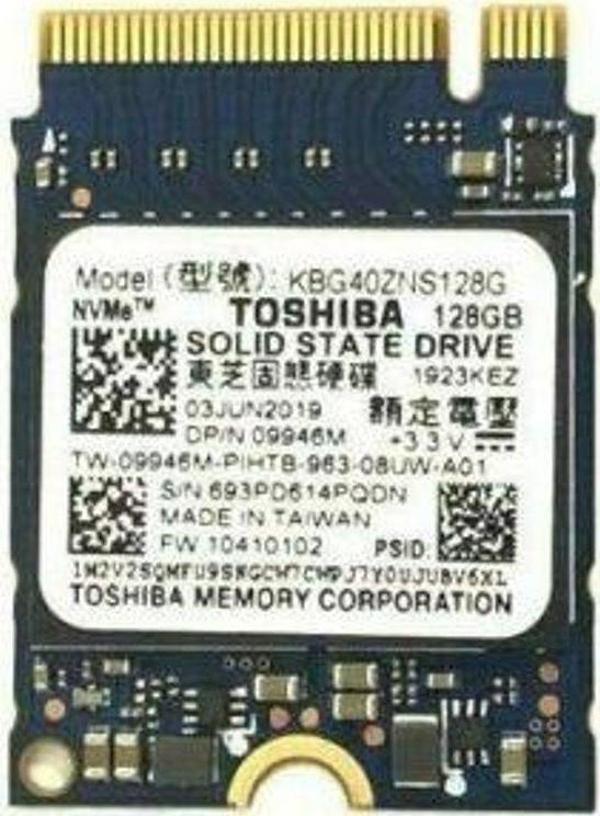 KIOXIA 128GB KBG40ZNS128G M.2 PCI-Express 3.0 SSD (TOSHIBA) - Image 1