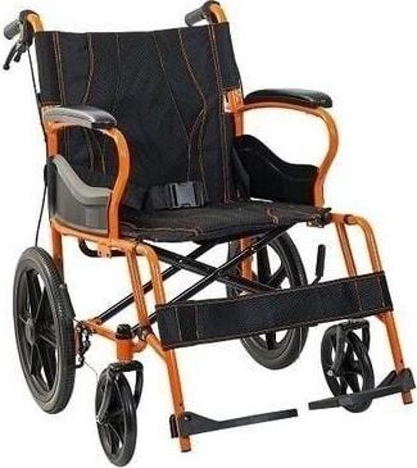 Golfi Tekerlekli Iskemle T-105 Refakatçi Frenli Tekerlekli Sandalye - Image 1