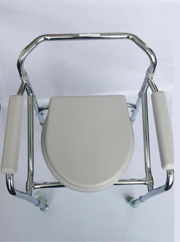 Iron Emek Sağlık Witra Ithal Gri Krom Tekerlekli Klozet - Image 1