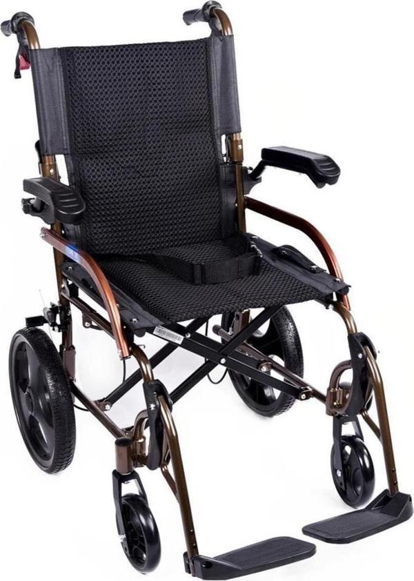 Medikal Birlik Comfort Plus Gk863Labj-12 Jet Black Transfer Alüminyum Tekerlekli Sandalye - Image 1