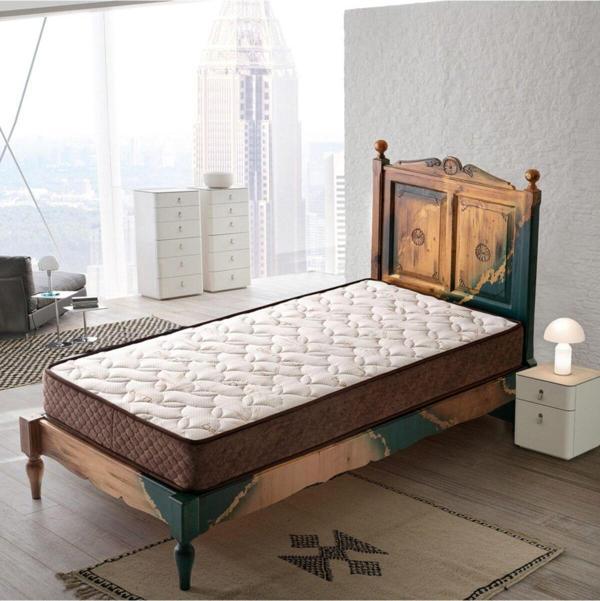 Heyner 40x90 Sea Shell Coffee Bamboo Yaylı Bebek Yatağı 40x90 Ortopedik Bebek Yatağı - Image 1