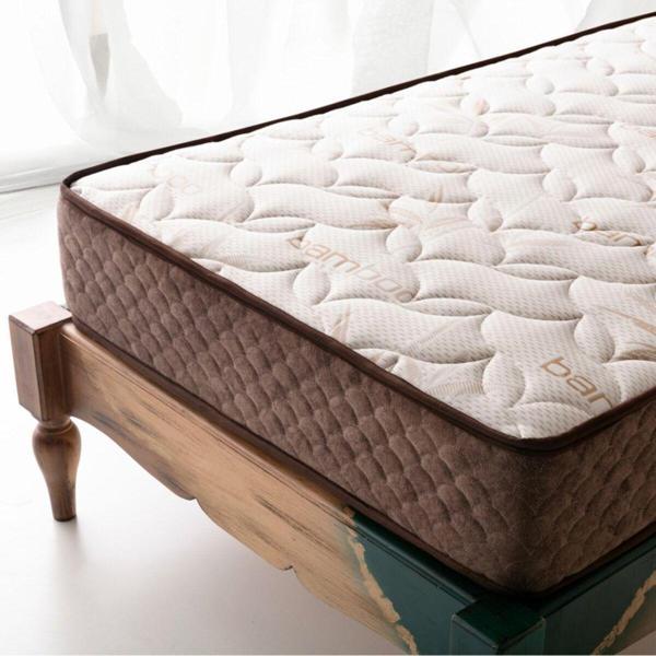 Heyner 80x140 Sea Shell Coffee Bamboo Yaylı Bebek Yatağı 80*140 Ortopedik Bebek Yatağı - Image 1