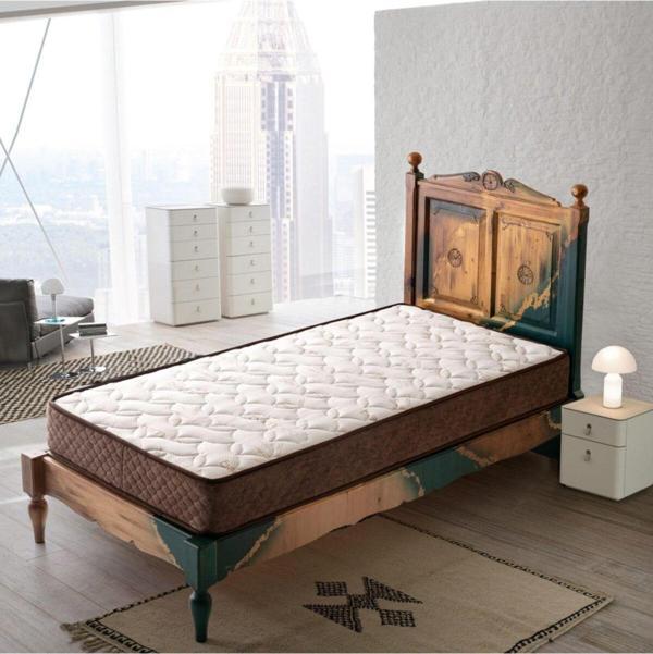 Heyner 80x160 Sea Shell Coffee Bamboo Tek Kişilik Yaylı Yatak 80*160 Ortopedik Tek Kişilik Yatak - Image 1