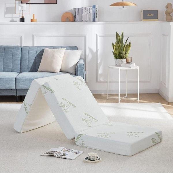 Heyner Bamboo Tek Kişilik Katlanabilir Visco Yatak - Image 1