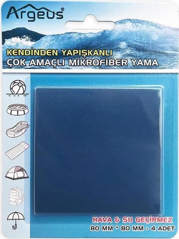 Argeus 4'lü Fiber Çanta Delik Tamir Yaması Lacivert - Image 1