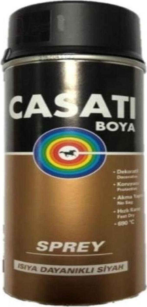 Casati Akrilik Sprey Boya 690 Derece Isıya Dayanıklı 400 mL Siyah - Image 1