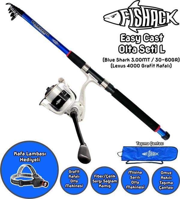 Fishack EasyCast Kıyı Olta Seti L - 3.00MT/30-60GR - Image 1