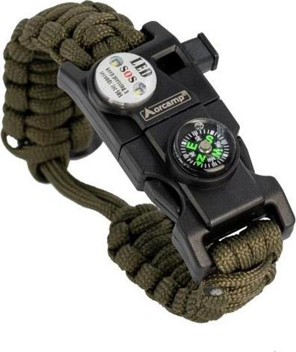 Orcamp Paracord Hayatta Kalma Bilekliği Haki OUT-4300 - Image 1