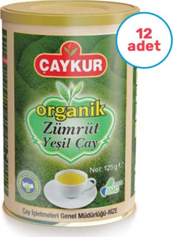 Çaykur 12 Adet Organik Zümrüt Yeşil Çay 125 Gr - Image 1