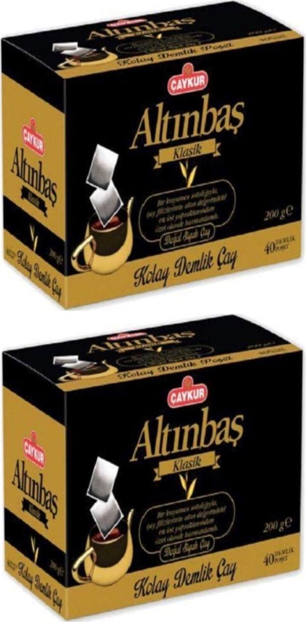 Çaykur Altınbaş Klasik Kolay Demlik Çay 40'Lı 2Li Paket - Image 1