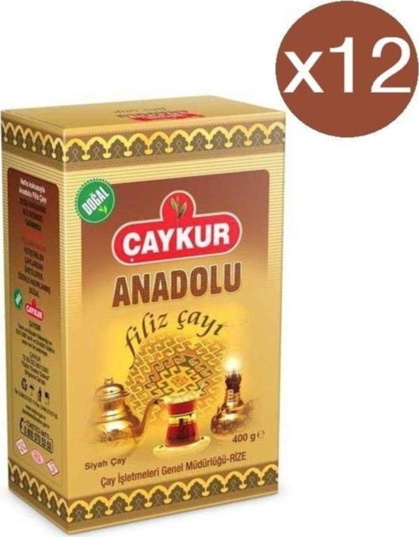 Çaykur Anadolu Filiz Çay 400G X 12 Adet - Image 1