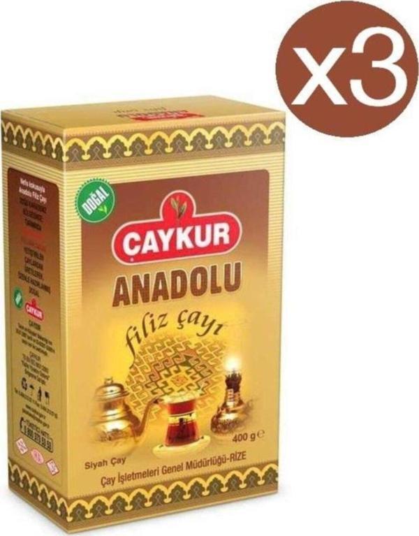 Çaykur Anadolu Filiz Çay 400G X 3 Adet - Image 1