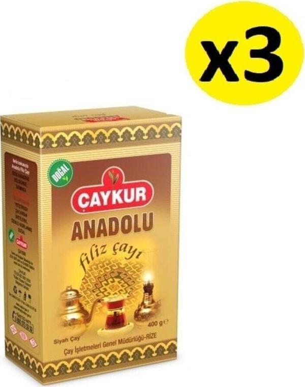 Çaykur Anadolu Filiz Çayı 400Gr 3 Adet - Image 1