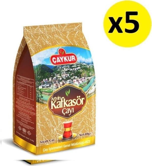 Çaykur Artvin Kafkasör Çayı 80 Gr. 5 Adet - Image 1