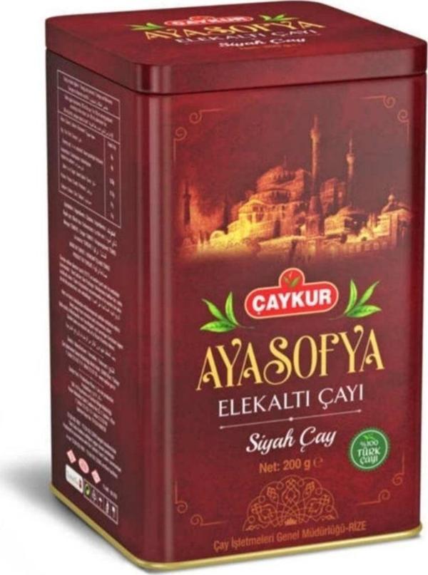 Çaykur Ayasofya Elekaltı Siyah Çay Teneke Kutu 200 Gr - Image 1