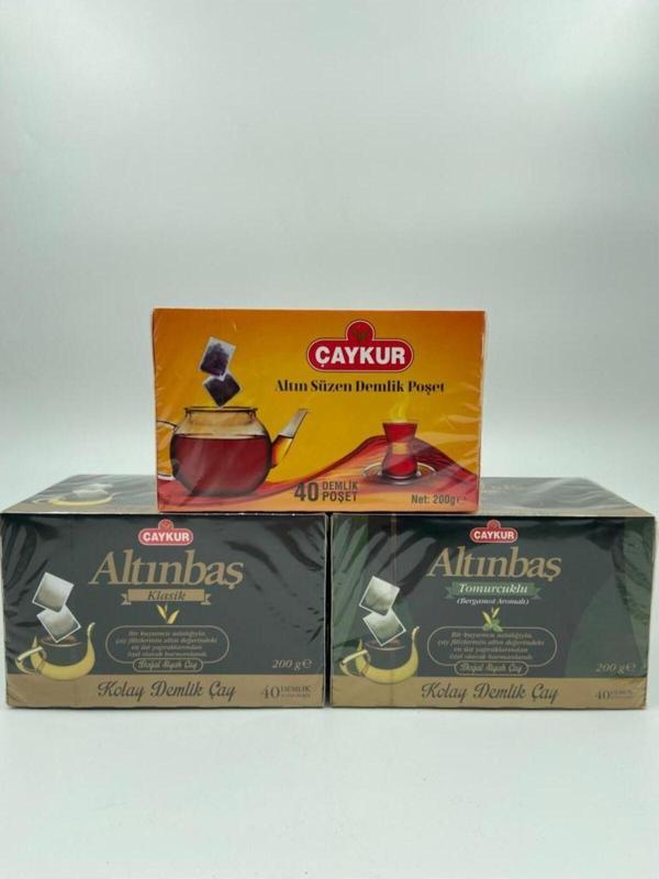 Çaykur Demlik Süzen, Tomurcuklu Ve Sade Demlik Poşet Çay 3' Lü Set - Image 1