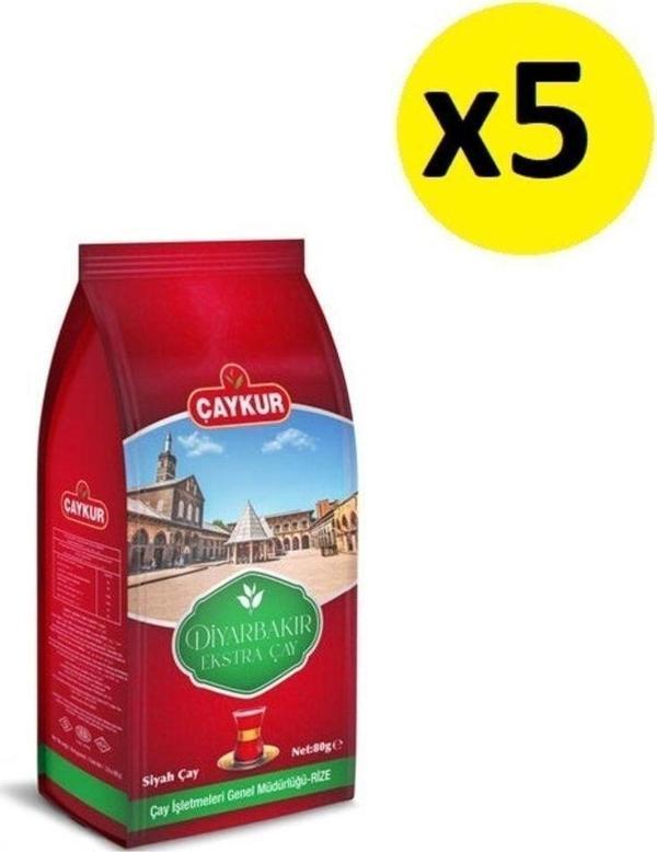 Çaykur Diyarbakır Ekstra Çayı 80 Gr. 5 Adet - Image 1