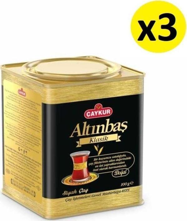 Çaykur Altınbaş Klasik 100 Gr Teneke 3 Adet - Image 1
