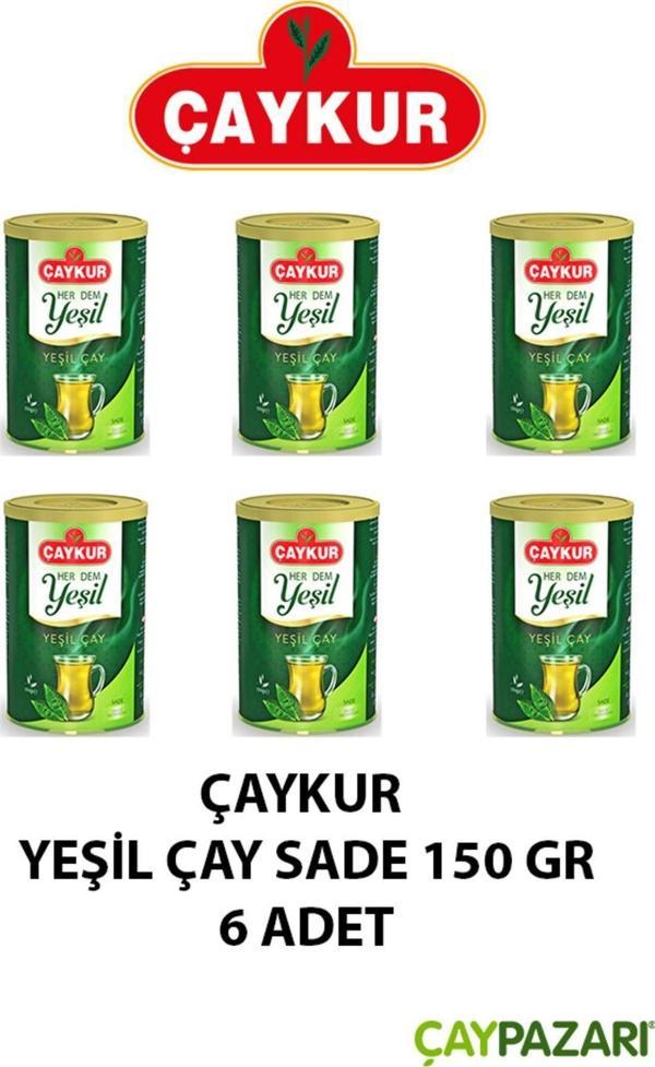 Çaykur Herdem Yeşil Çay Sade 150 Gr. 6 Adet - Image 1