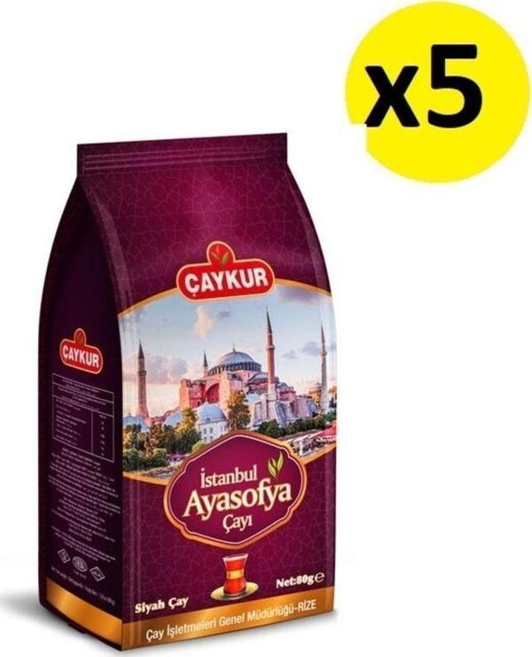 Çaykur Istanbul Ayasofya Çayı 80 Gr. 5 Adet - Image 1