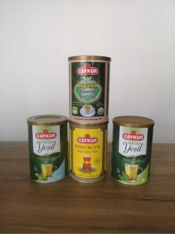 Çaykur Org. Zümrüt Yeşil Çay, Her Dem Yeşil Çay, Her Dem Naneli Yeşil Çay, Tomurcuk Earl Grey - Image 1