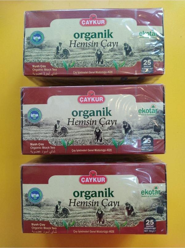Çaykur Organik Hemşin Çayı 25Li, 3 Paket - Image 1