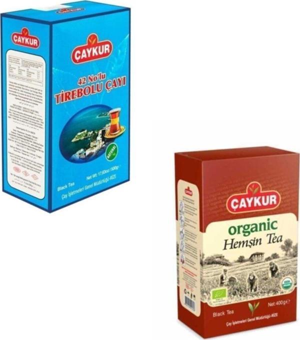 Çaykur Organik Hemşin Çayı Ve 42 Nolu Tirebolu Çayı Özel Keyif Paketi 2'Li Karton Kutu - Image 1
