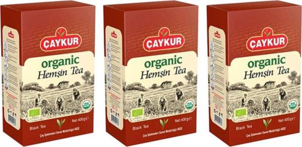 Çaykur Organik Hemşin Siyah Dökme Çay 400 Gr - Karton Kutu - 3 Adet - Image 1