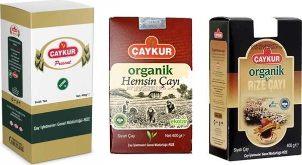 Çaykur Organik Rize 400 Gr + Organik Hemşin 400 Gr Dökme + Çaykur Hediyelik Çay 400Gr ( Present ) - Image 1