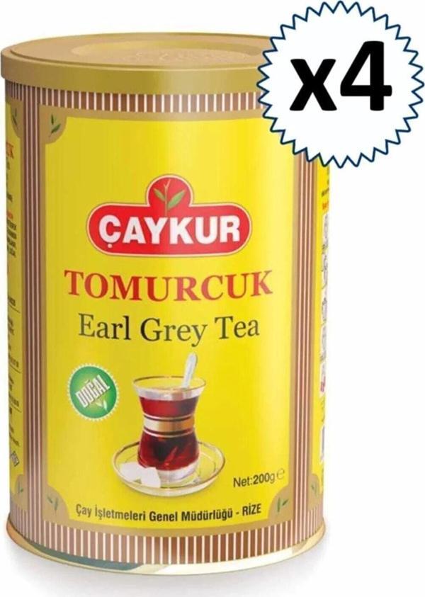 Çaykur Tomurcuk Çay Teneke 200 Gr Earl Grey 4 Adet - Image 1