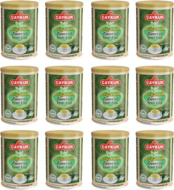 Çaykur Organik Zümrüt Yeşil Çay 125 Gr. X 12 Adet - Image 1