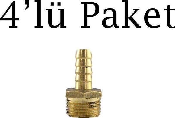 Brio Hava Hortum Erkek Rekoru 1/2 10Mm 4'lü Paket - Image 1