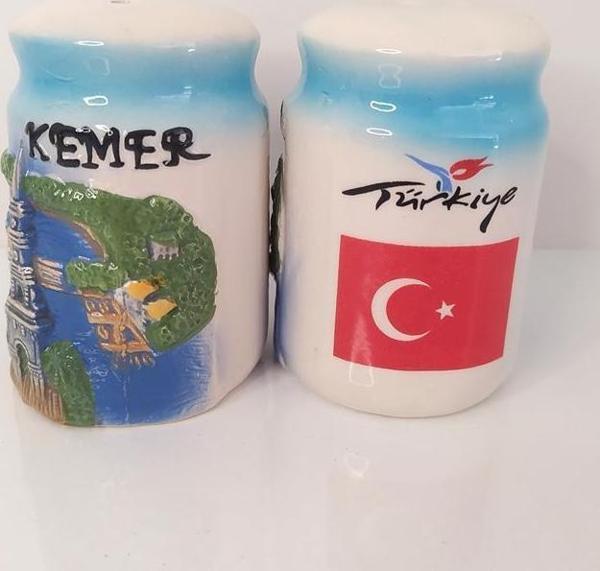 Seramik İkili Tuzluk Biberlik Baharatlık - Image 1
