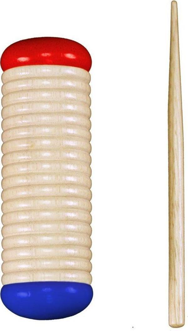 IQ Plus Kırmızı & Mavi Ahşap Guiro Shaker - Image 1